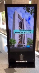 Cartel de bienvenida de Edificio Cuzco IV