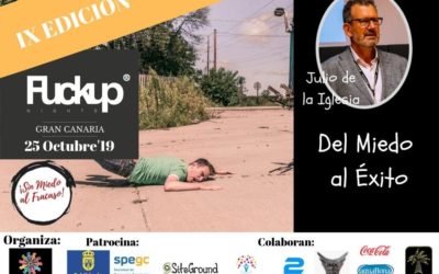 Julio de la Iglesia, en el cartel de la 9ª edición de la Fuckup Night Gran Canaria