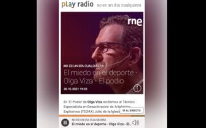 Julio de la Iglesia charla sobre el miedo en el deporte con Olga Viza en RNE